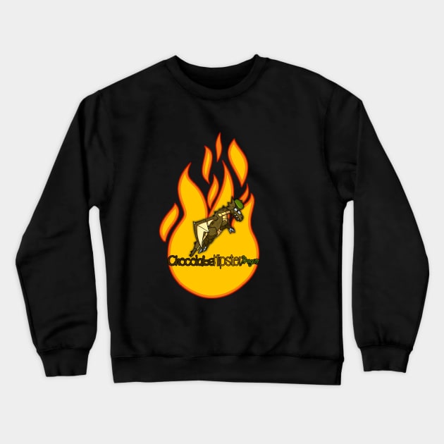 Chocolate Hipster Dragon Crewneck Sweatshirt by Game Society Pimps